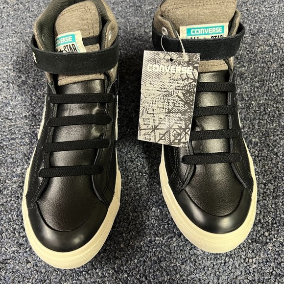 NWT Converse Pro Blaze Strap HI Black/Storm Sneaker Size 4 Boys/Junior - Picture 3 of 4